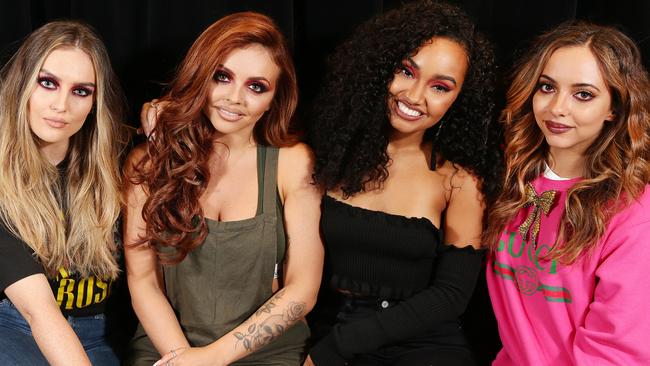 Jesy (second from left) in her Little Mix days. Picture: Andrew Tauber