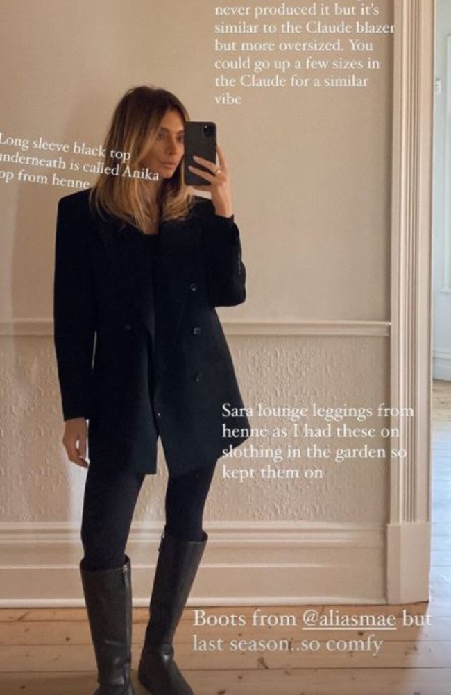 The 36-year-old also shared details of the outfit she wore while showing off the new store. Picture: Instagram/nadiabartel