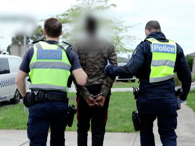 An 18-year-old Cranbourne West man was arrested and charged in relation to deceptions offences. Picture: Victoria Police