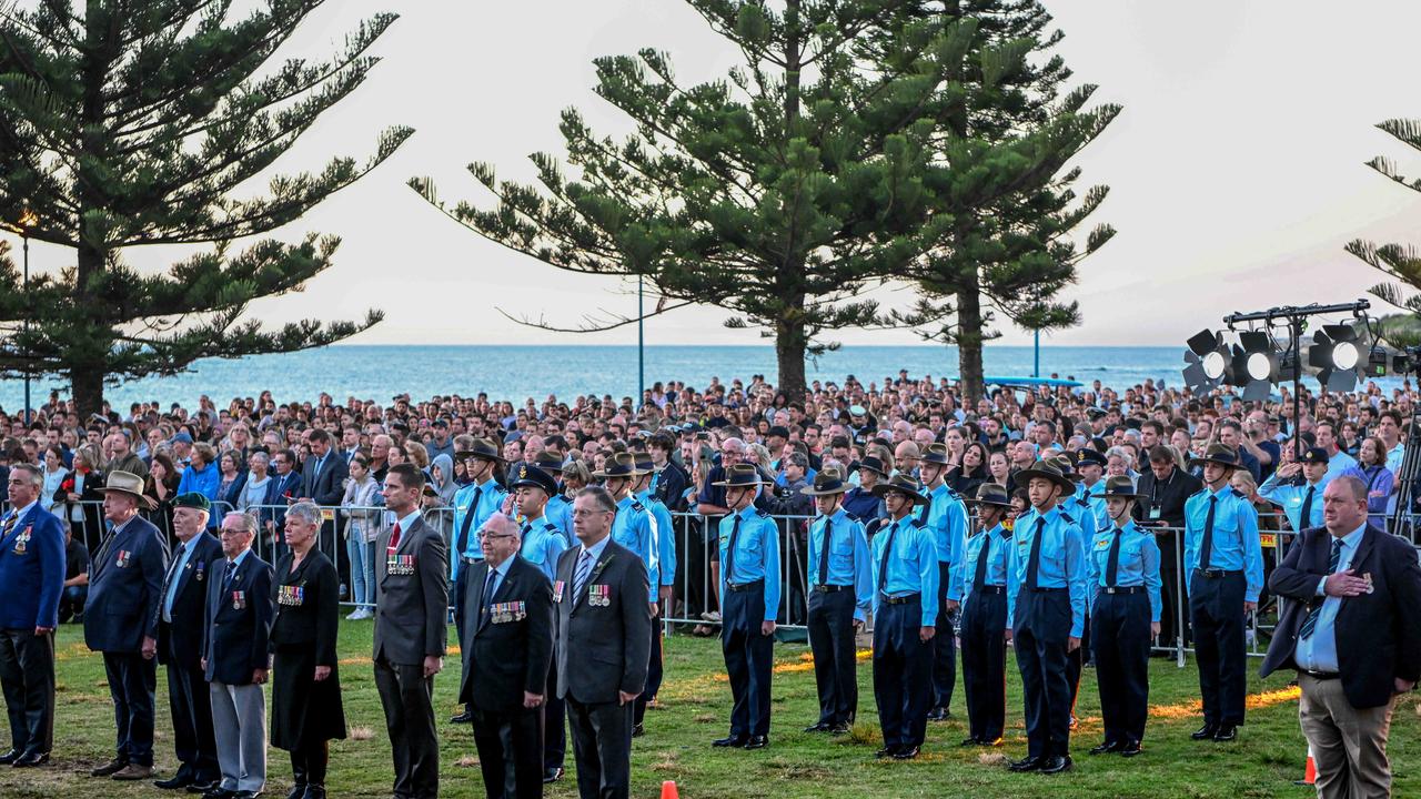 Anzac Day dawn service at Coogee Beach, Sydney. Picture: AAP 