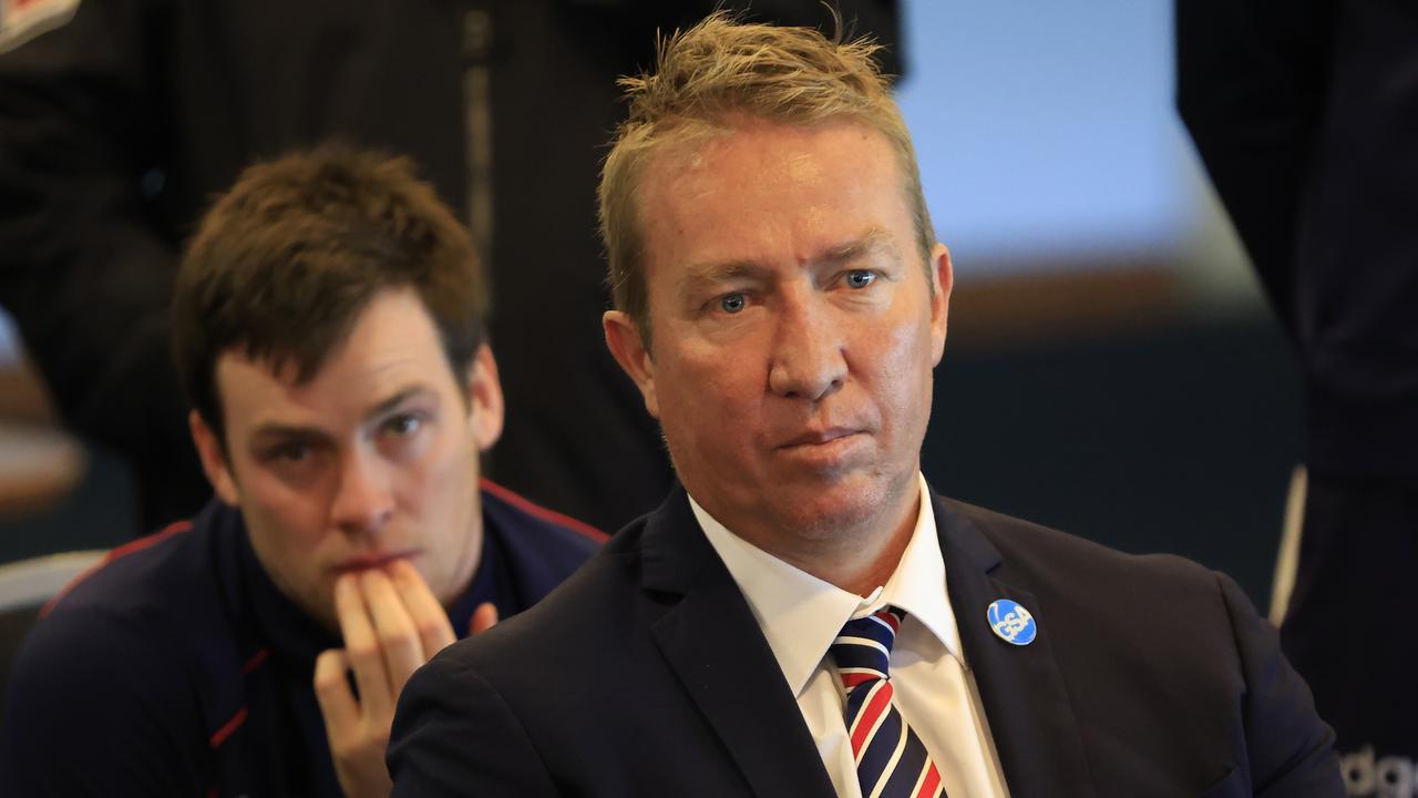 Roosters coach Trent Robinson was voted only slightly ahead of Nathan Brown in the poll. Picture: Mark Evans/Getty Images