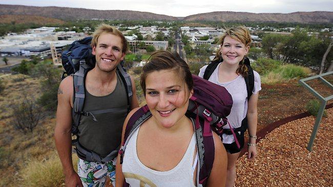 Backpackers enjoy Alice Springs