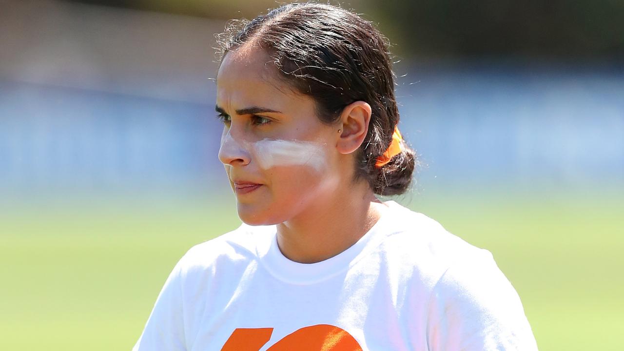 Haneen Zreika sat out of the pride round clash on religious grounds. Picture: Getty Images