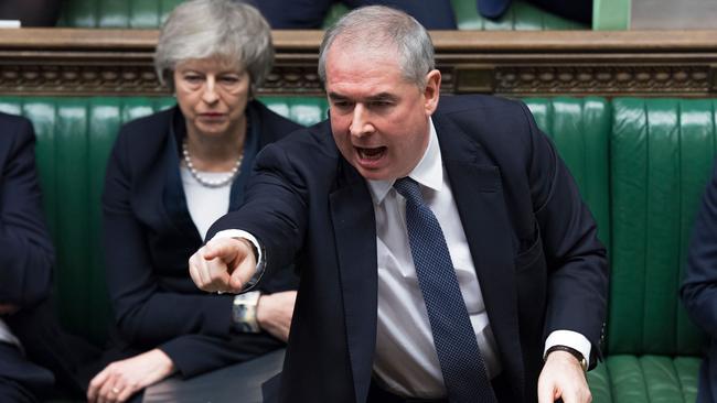 Britain's Attorney General Geoffrey Cox gestures as he castigates MPs. Picture; AFP.