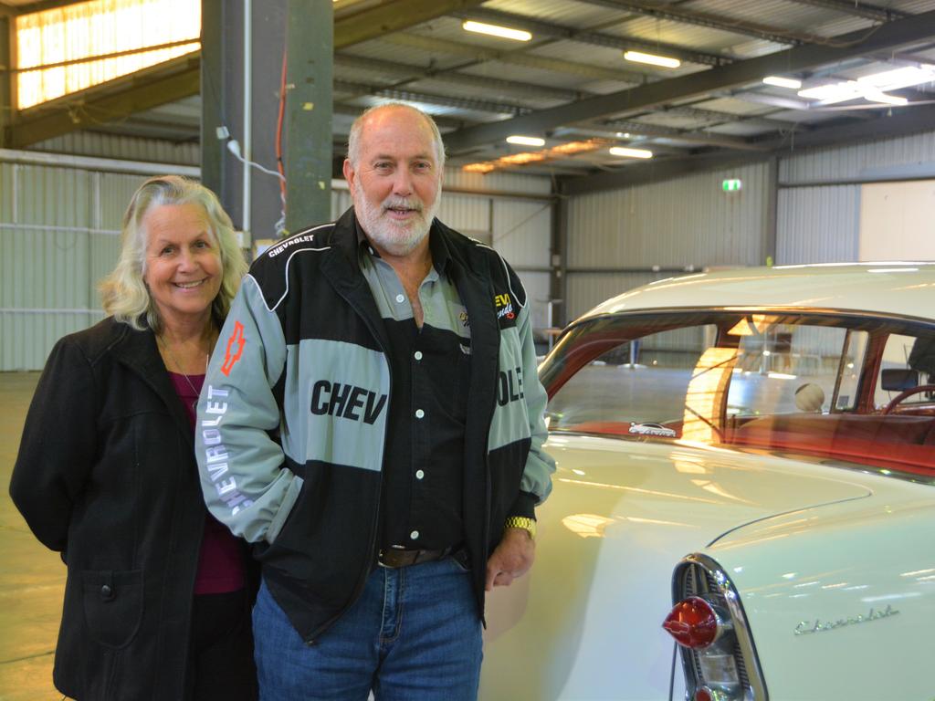 Enjoying the 2023 Toowoomba Antique Collectable Fair and Car Show are (from left) Chris and Pat Dwan. Picture: Rhylea Millar