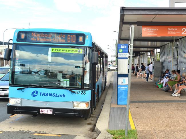 Maroochydore bus stop near the Plaza.