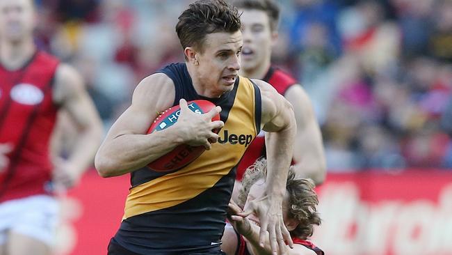 Brett Deledio has battled a calf injury this season. Picture: Wayne Ludbey