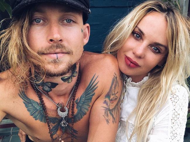 Byron Bay influencers Mitch Gobel and his wife Sally Mustang are not fans of the Byron Baes series. Picture: Instagram/@mitch.gobel