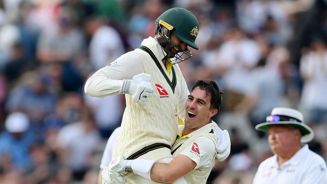 Pat Cummins and Nathan Lyon proved up to a task where most of the more experienced batters had not. Picture: Getty Images.