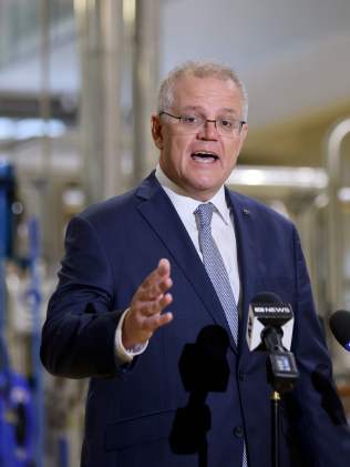 Prime Minister Scott Morrison says threats and intimidation "are never the answer" and Australians should be able to support respectful debate. Picture: NCA NewsWire / Damian Shaw