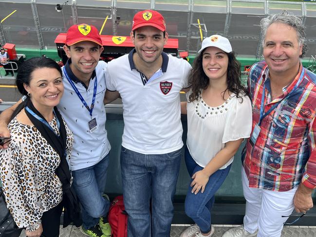 Guerra (far right) with wife Amelia and children Stephen, Matthew and Daniela.