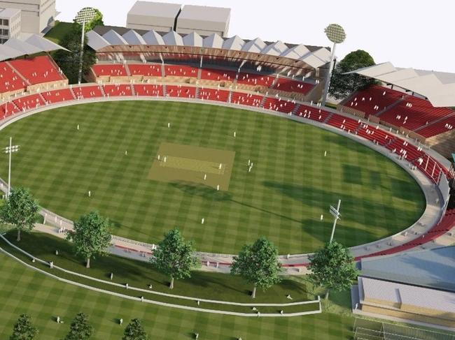 An artist’s impression of the proposed new stadium at Albion.