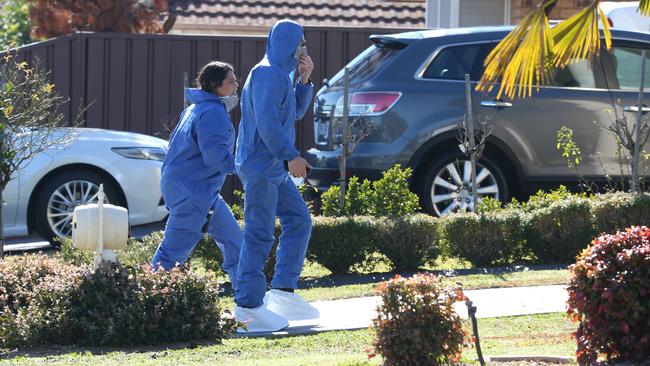 Forensic police examine Rita Camilleri’s house. Picture: David Swift