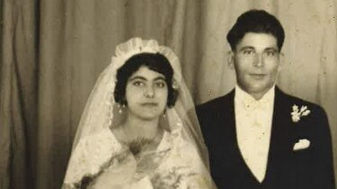 Santa and Joe Coco, of Silkwood, on their wedding day, January 22, 1939.