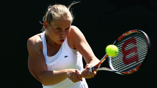 At her peak, Jelena Dokic in action at Wimbledon. Picture: Clive Brunskill/Getty Images