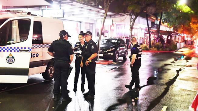 The attack took place in Maroochydore’s Safe Night Precinct. Picture: Patrick Woods.