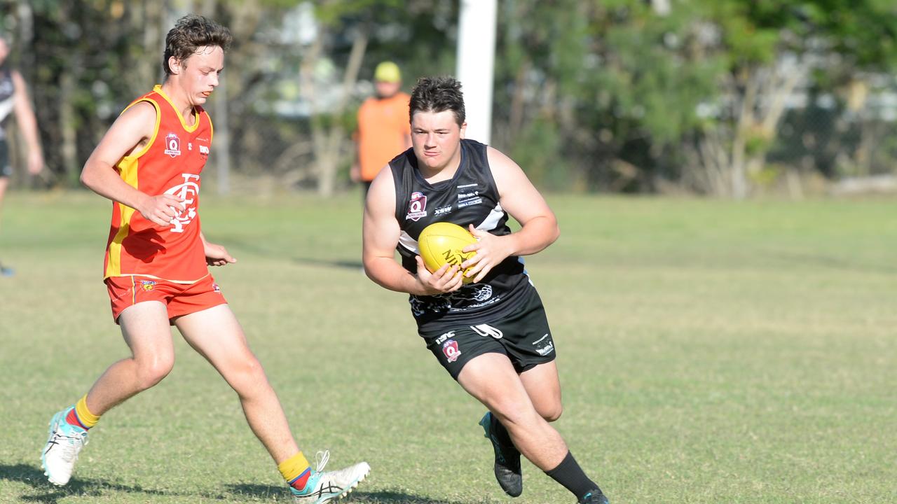 AFL A GRADE: Panthers' Harry Barham with the ball