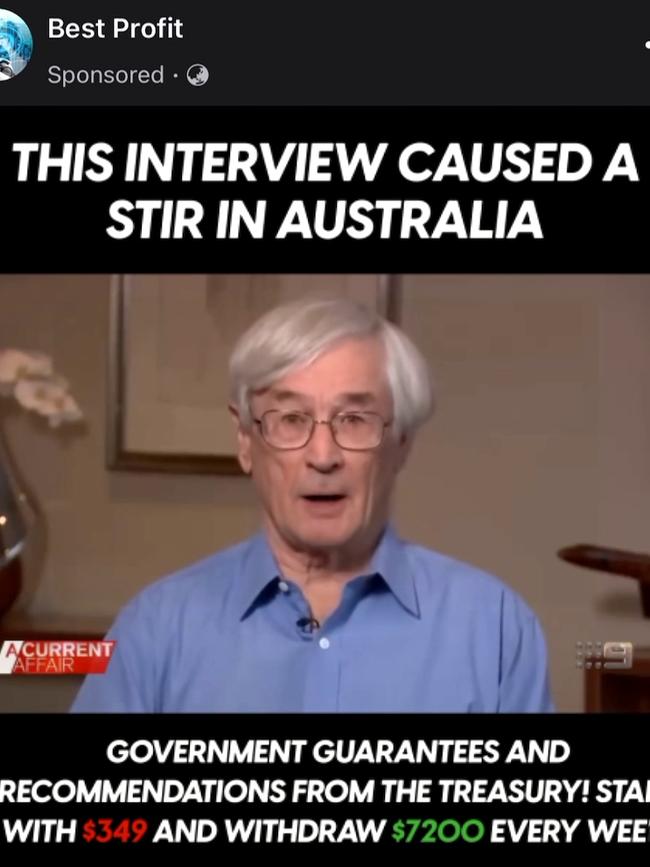 A scam video featuring Dick Smith was circulated this month.