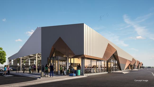 External artist impressions of the Spirit of Tasmania ferry terminal in Geelong