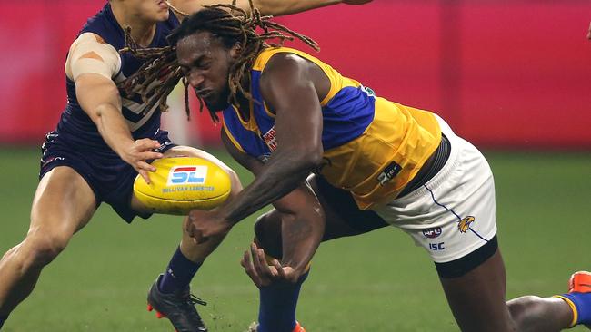 Nic Naitanui looms large as an ace for the rising reigning premiers. Picture: Getty Images