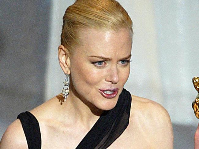 MARCH 23, 2003 : Actor Nicole Kidman accepts her best actress Oscar for her role in 