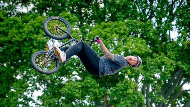 Brandon Loupos in action at the 2025 BMX Freestyle National Championships. Picture: Past Tense Photography/AusCycling