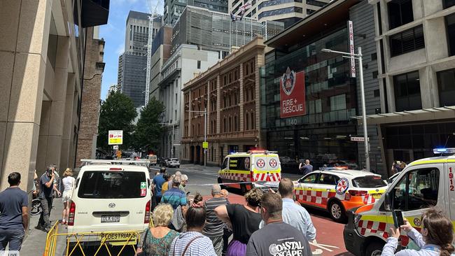 The scene of the shooting in Sydney's CBD. Picture: The Australian