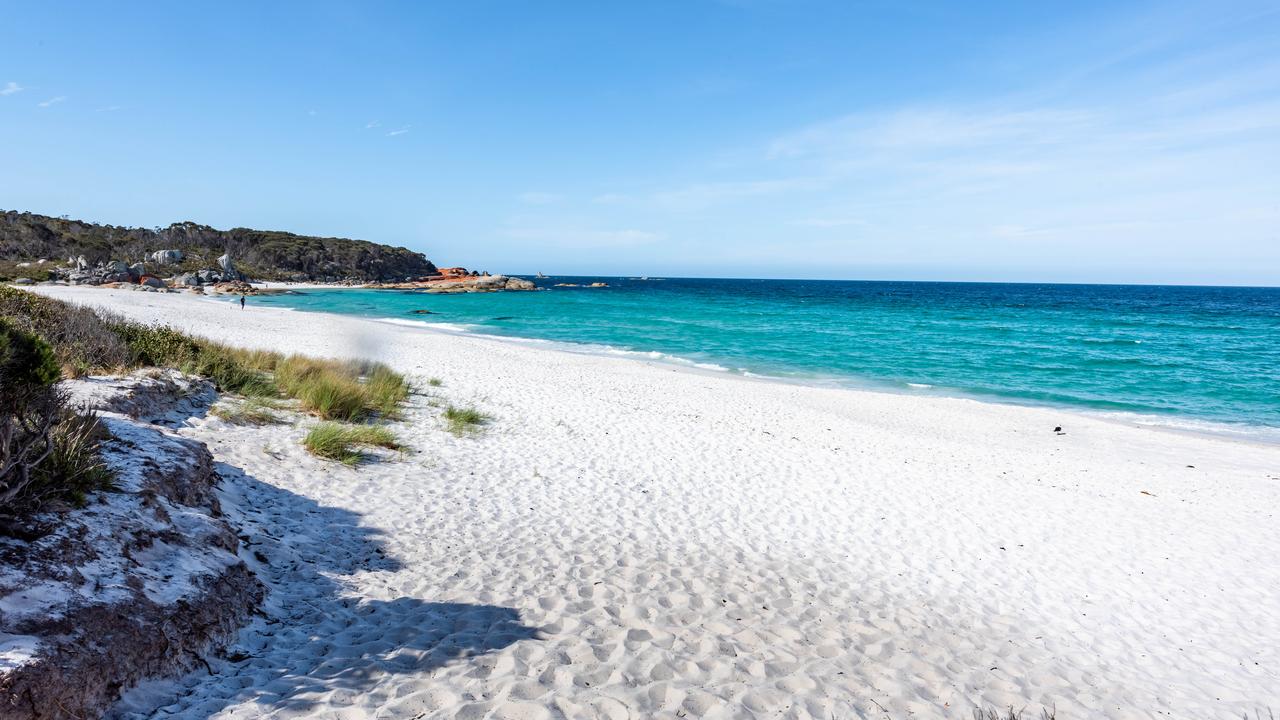 Taylors Beach in the Bay of Fires Conservation Area, which was highlighted by the NYT. Picture: iStock.