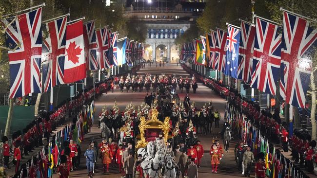 Part of the night rehearsal in central London. Picture: James Manning/PA Images via Getty Images