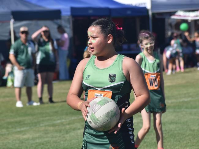 Action from Rockhampton Netball's annual Sullivan's Carnival at Jardine Park, Rockhampton, on May 24, 2025.