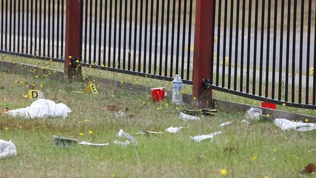 Police investigate a stabbing at Packett Crescent, Loganlea on December 27, 2022. Picture: Liam Kidston