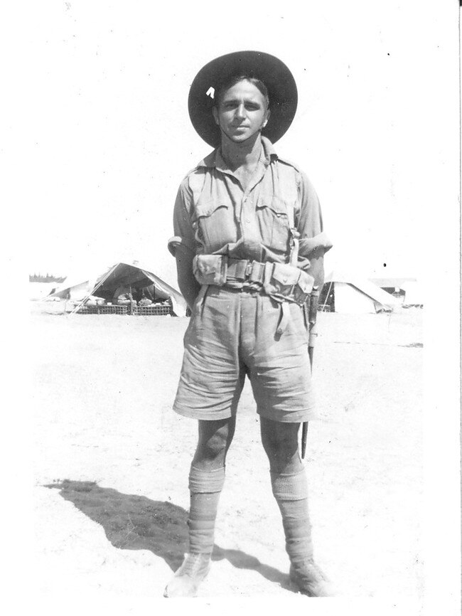 Ernie Walker, pictured in Tobruk in 1941.