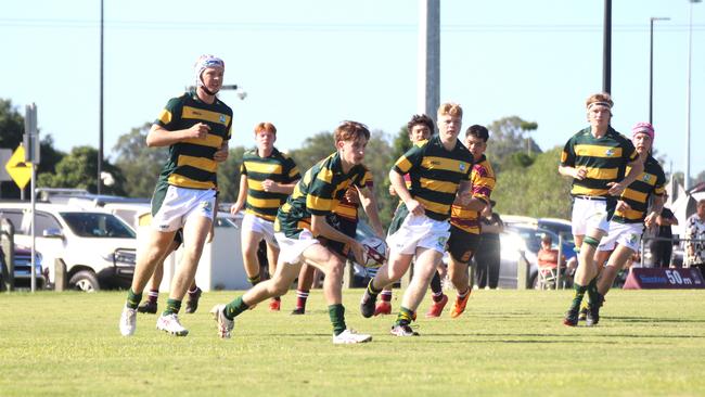Ballymore Cup rugby action at the Albany Creek Brumbies Junior Rugby Union Club on Friday, April 12, 2024.