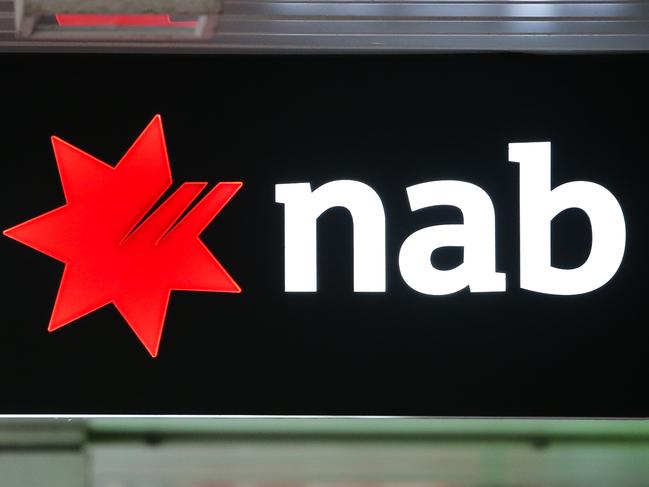 SYDNEY, AUSTRALIA: Newswire Photos: APRIL 22 2024: A general view of NAB Bank signage ahead of the  Federal Budget. Picture: NCA Newswire / Gaye Gerard