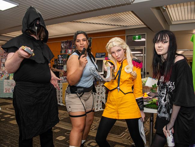 Memphis Fowler, Shana Mcloughlin, Osheen Baker and Toni Singer at the City of Darwin Geektacular event, 2024. Picture: Pema Tamang Pakhrin