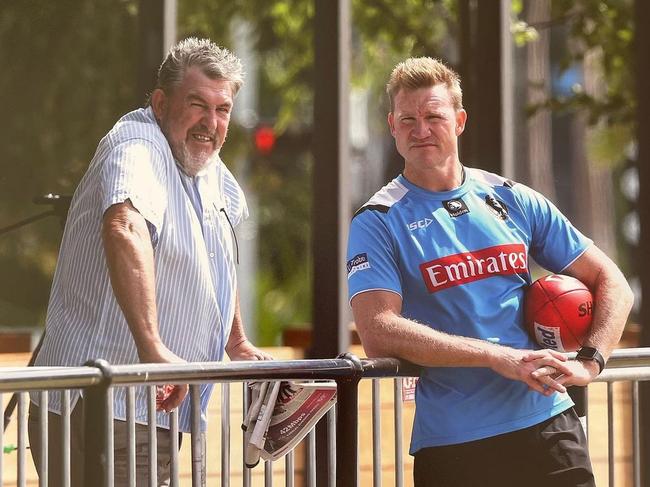 Nathan Buckley has opened up about his relationship with his father and how his tough love upbringing has impacted him. Picture: Supplied