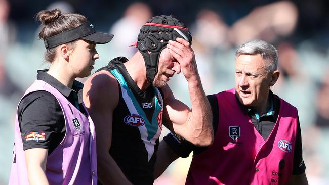 The impact of head trauma on players has been at the forefront of the AFL’s agenda in recent years. Picture: Sarah Reed