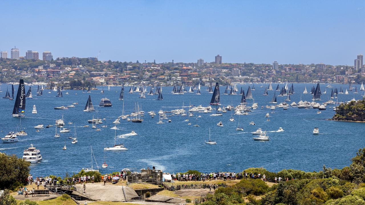 No matter the forecast the Sydney to Hobart start is always a spectacle. Picture: ROLEX/Carlo Borlenghi.