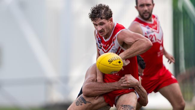 William Collis in the Southern Districts vs Waratah 2023-24 NTFL men's knockout semifinal. Picture: Pema Tamang Pakhrin