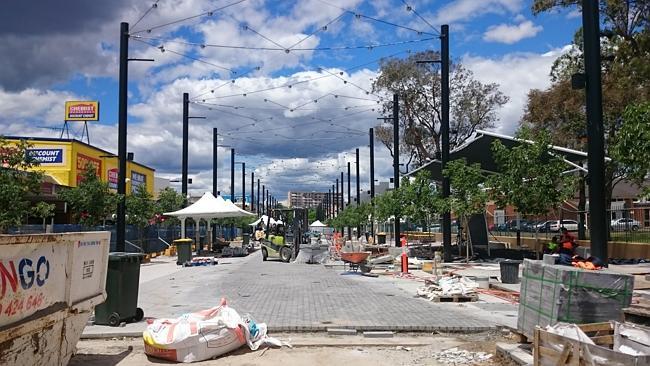 Macquarie Mall in Liverpool is nearly complete. Picture: Cindy Ngo