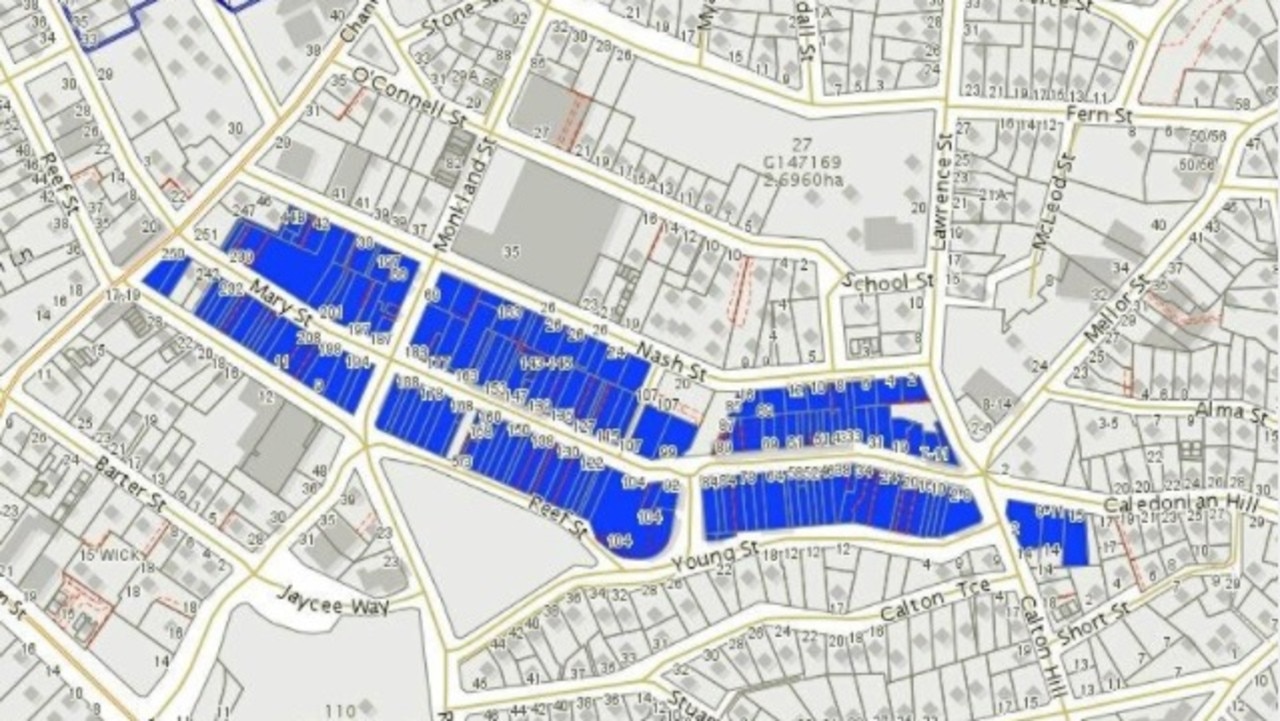 Gympie is restricted to two-storeys almost entirely, with the exception of a three-storey limit along Mary St and a six-story limit in a small part of Rainbow Beach.