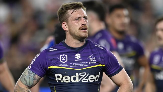 NRL 2024 GF Melbourne Storm v Penrith Panthers - Cameron Munster, Dejection . Picture: NRL Photos