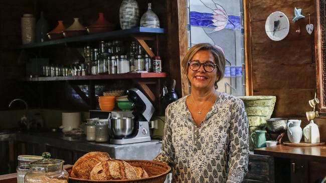 Kali Sari, who runs Three Monkey Restaurant, in her home kitchen in Canggu. Picture: Johannes P. Christo