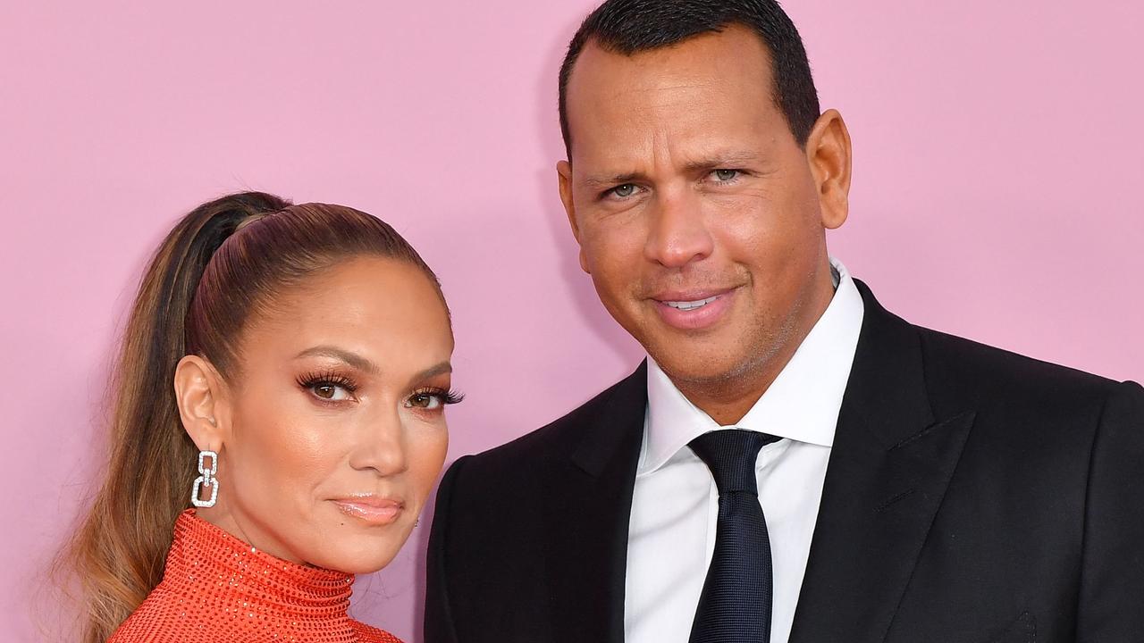 Jennifer Lopez and Alex Rodriguez in 2019. Picture: Angela Weiss/AFP