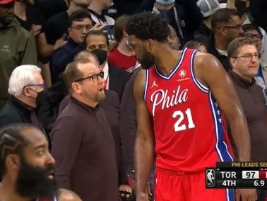 Joel Embiid tells coach to ‘stop b****ing’