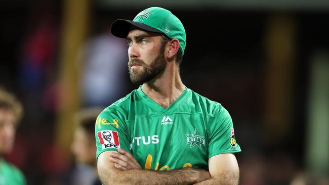Stars’ Glenn Maxwell after losing the BBL grand final to Sydney’s Sixers in February.