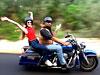 couple ride a Harley