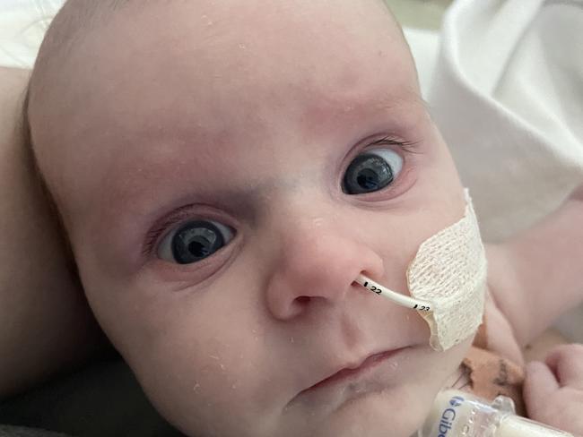 Lucy is currently at the Queensland's Children Hospital receiving treatment for CCHS