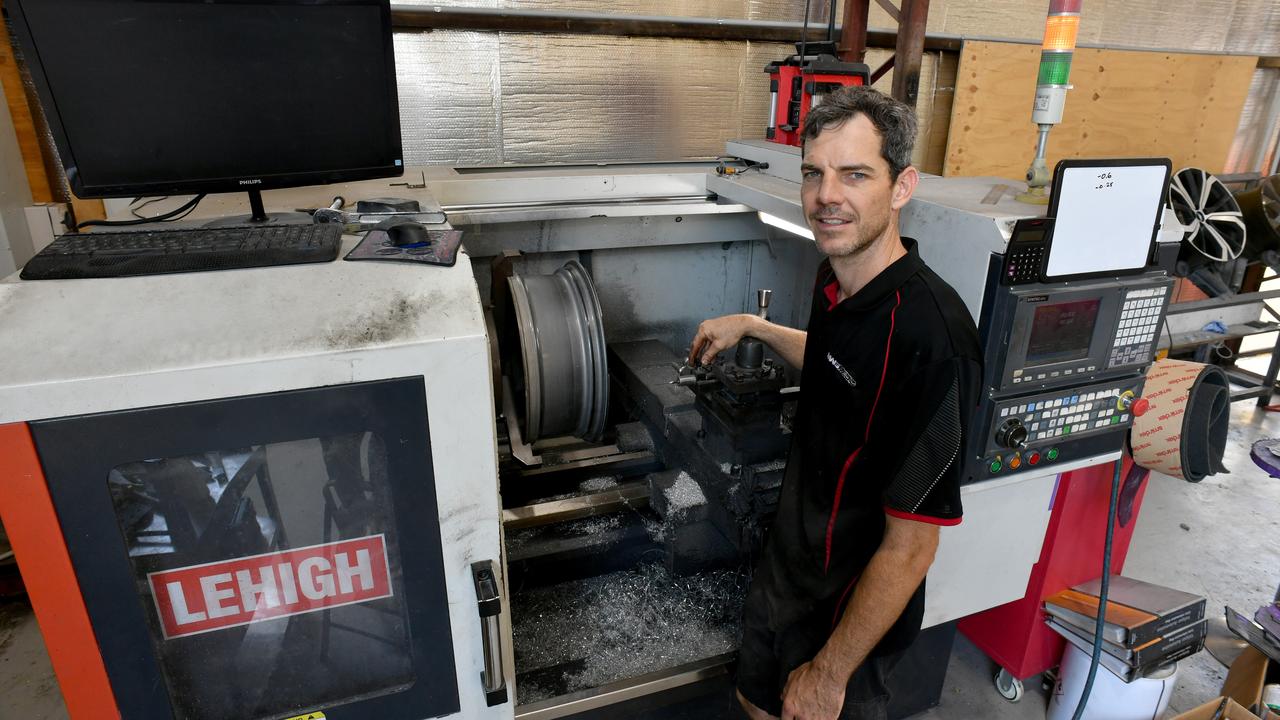 MagMedic’s Jordan Williams with the CNC machine. Picture: Evan Morgan