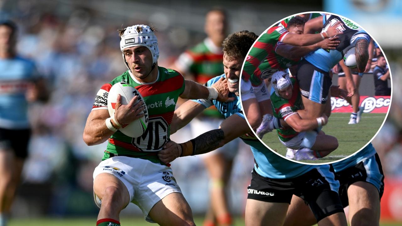 Rabbitohs star learns fate for hip drop, Sharks sweat on scans